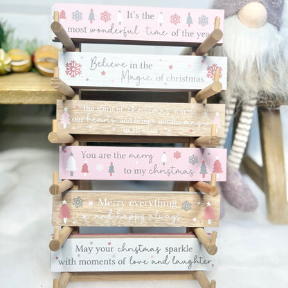 Christmas Wooden Plaques with Quotes