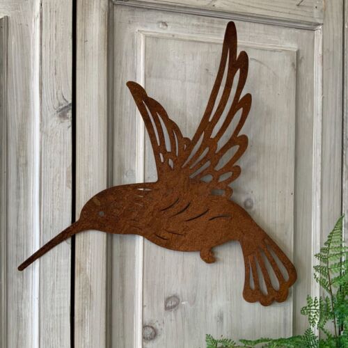 Rusty Hummingbird | Garden Decor | Garden Wall Plaque